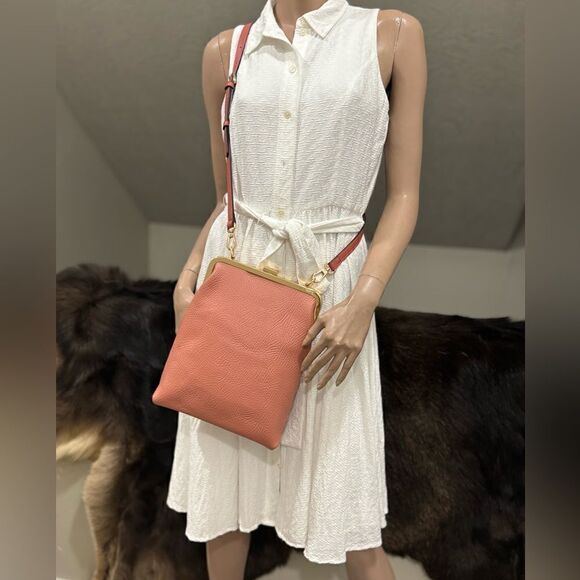 Handmade Genuine Cowhide Leather Metal Frame Push-lock Shoulder Bag/Crossbody - Picture 11 of 16